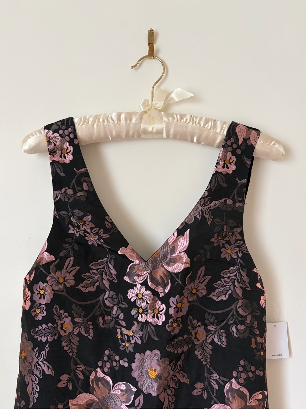 Urban Outfitters Black Mini Dress with Pink Floral Print - Picture 2 of 5